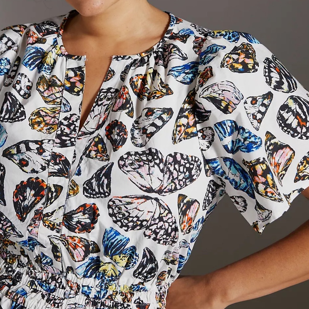 Anthropologie The Somerset Butterfly Mini Dress - Picture 3 of 8